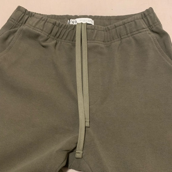 Zara Khaki Textured Trousers - Picture 8 of 10